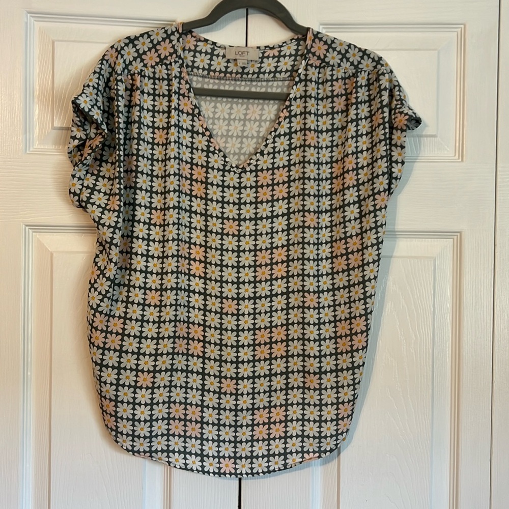 Floral Blouse, Loft, Size S